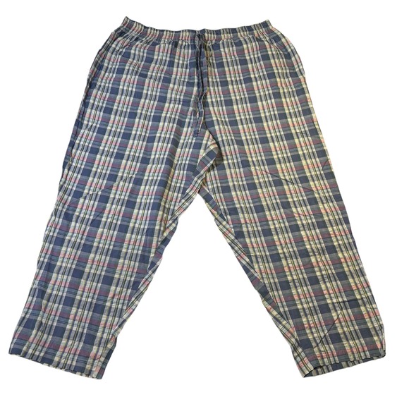 Only Necessities Plaid Lounge Pants Comfy Casual Faux Drawstring‎ Waist Sz J2/24 - Picture 1 of 7